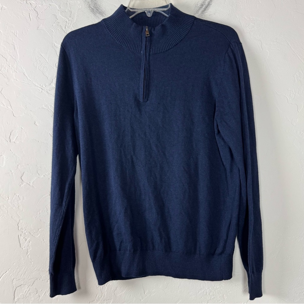 Stitch‎ Fix Hawker Rye Sweater Pullover Sweatshirt Navy Blue Solid Cashmere Knit